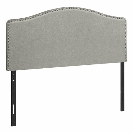 DAPHNES DINNETTE 63 x 3 x 50.5 in. Bed - Grey Linen Headboard Only - Queen Size DA3593410